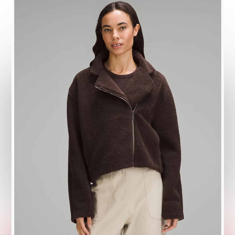 Lululemon Textured Fleece Jacket, Size 8.